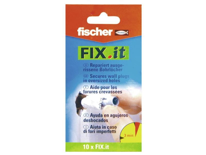 Fischer Reparaturvlies Fix it, 10 Stück Hilft bei zu grossen oder ausgerissenen Bohrlöchern