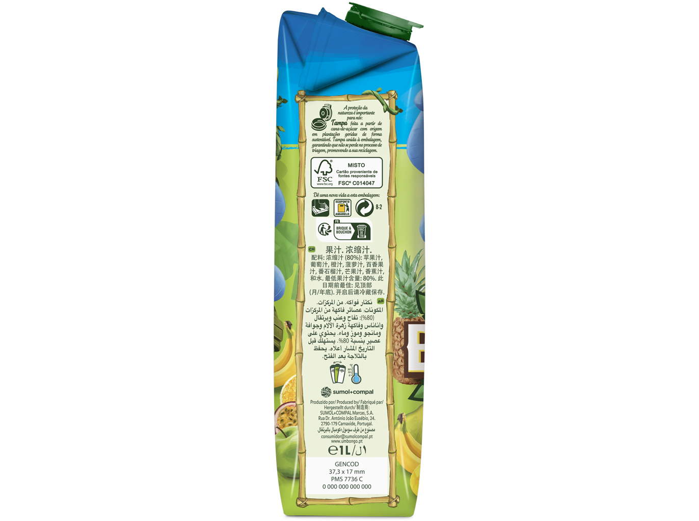 NÉCTAR UM BONGO 8 FRUTOS 1L