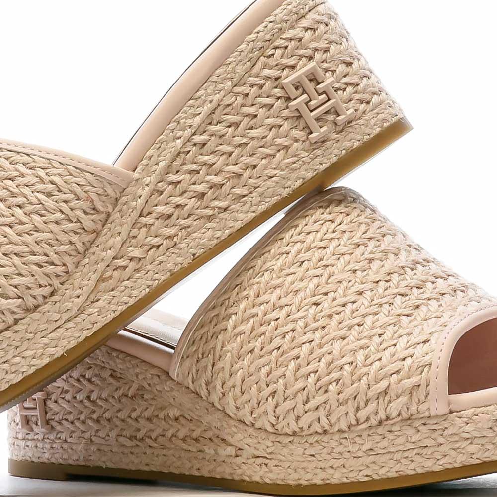 Tommy Hilfiger Sandales Roses Femme Tommy Hilfiger Rope Wedge