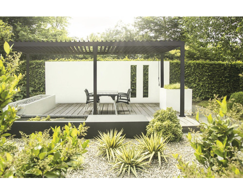 Pergola Mirador Deluxe, paaldikte 11 x 11 cm, 300 x 600 x 250 cm, antraciet