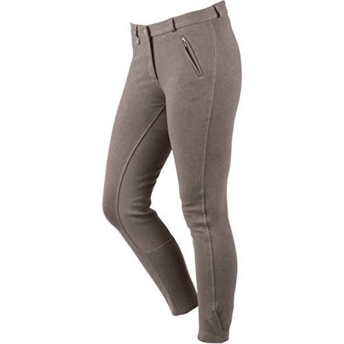 Calça de montaria feminina Supa Slender Classic, cor carvão.