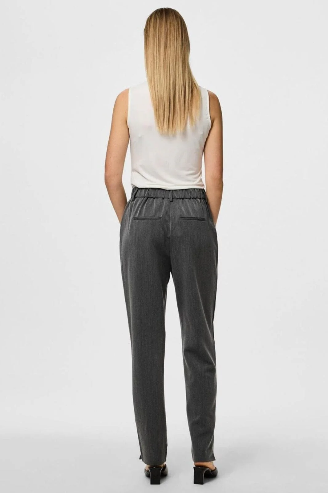 Pieces Pckamil Ankle Pant 4735773 dark grey melange