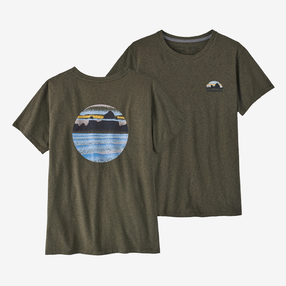 Damen Skyline Stencil Responsibili-Tee