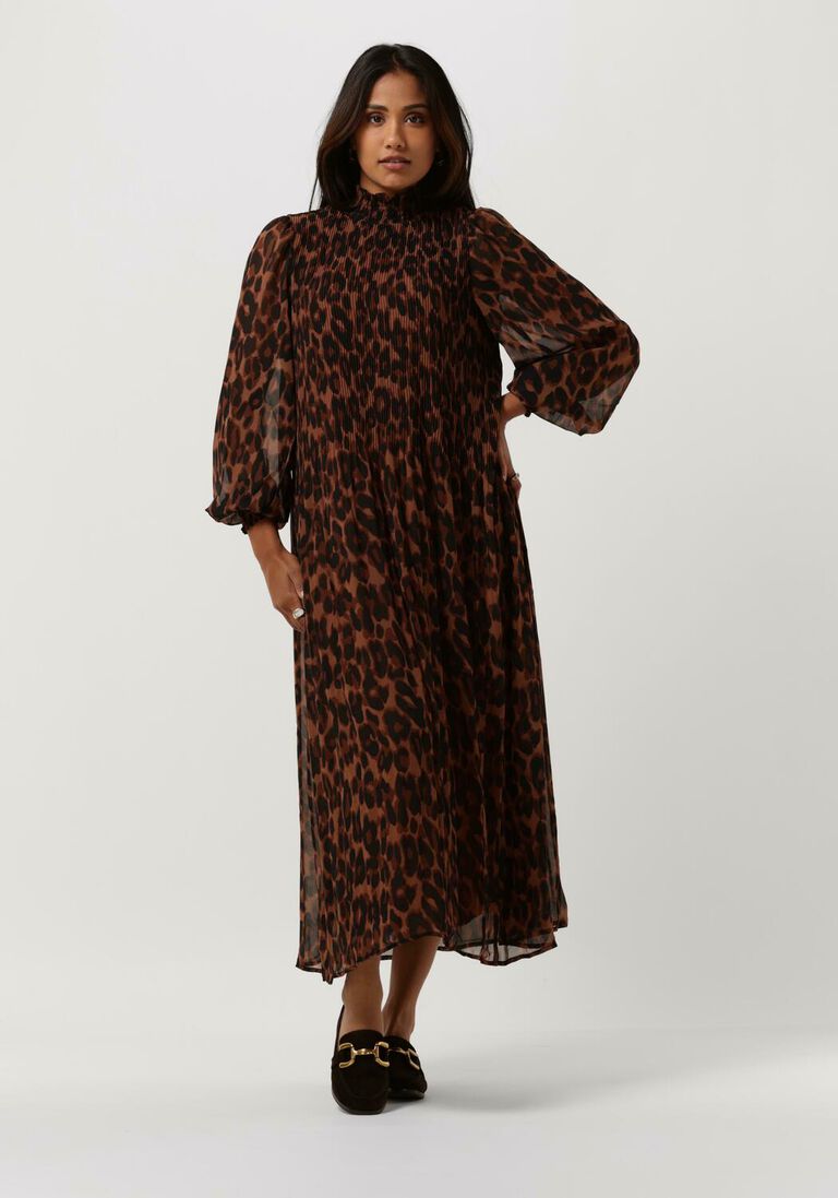 MINUS bruine minus midi jurk mia smock long dress 1