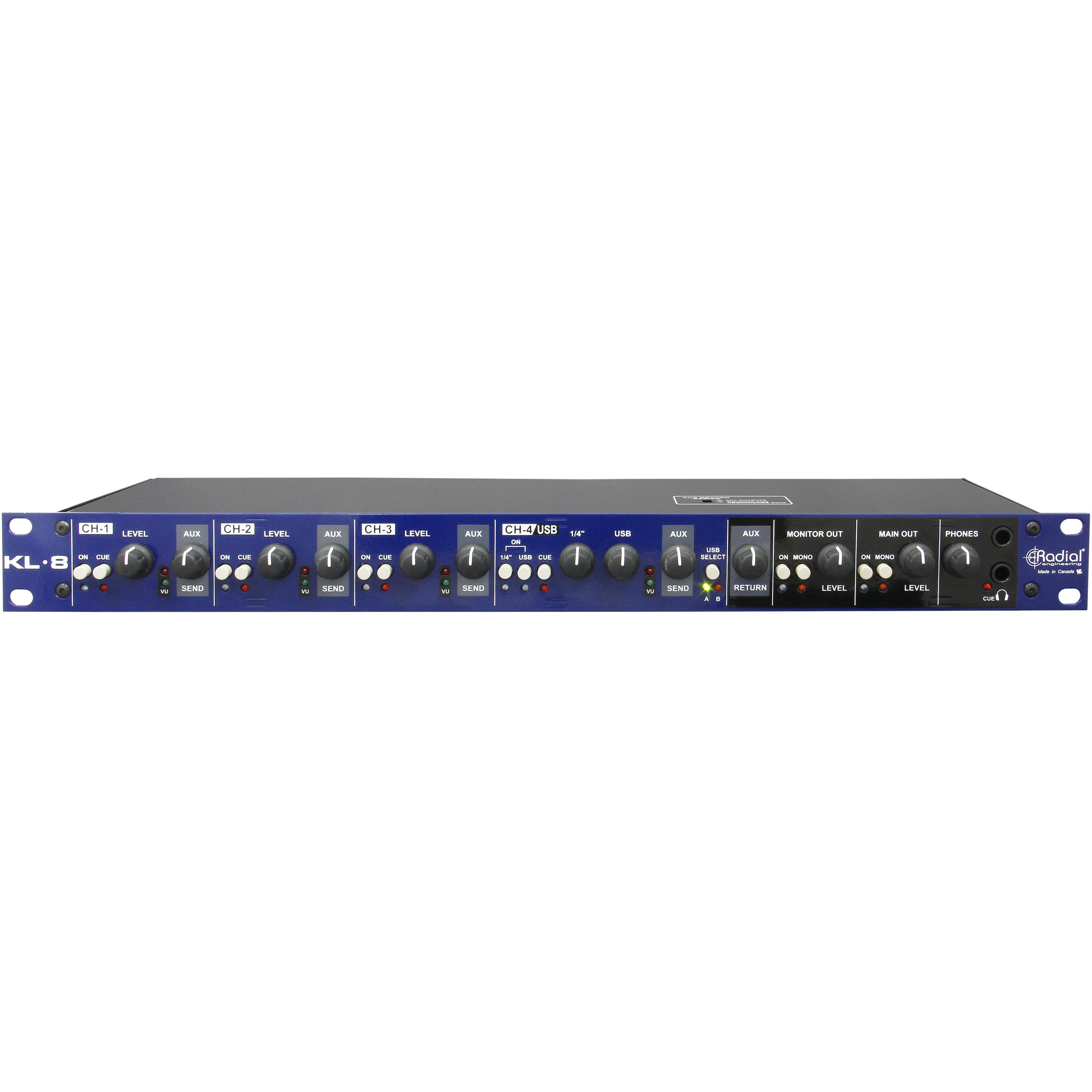 Radial KL-8 keyboard rackmixer