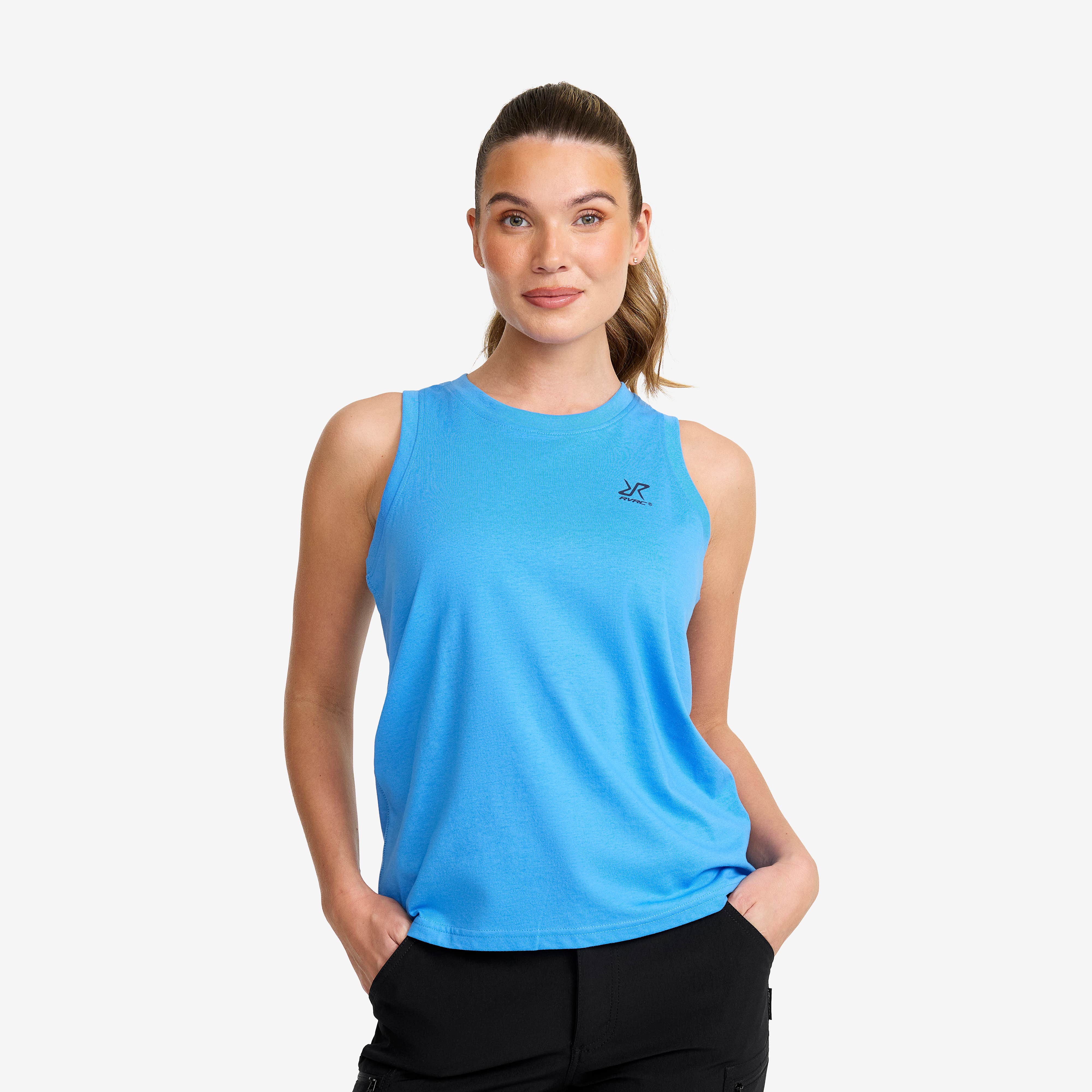 Easy Tank Top Dame Azure Blue