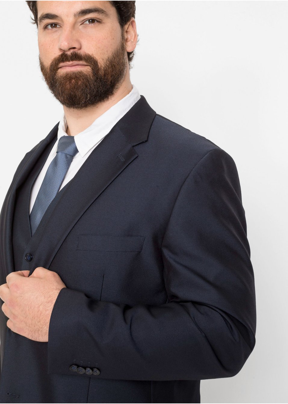 Costume 4 pièces : veste, pantalon, gilet, cravate