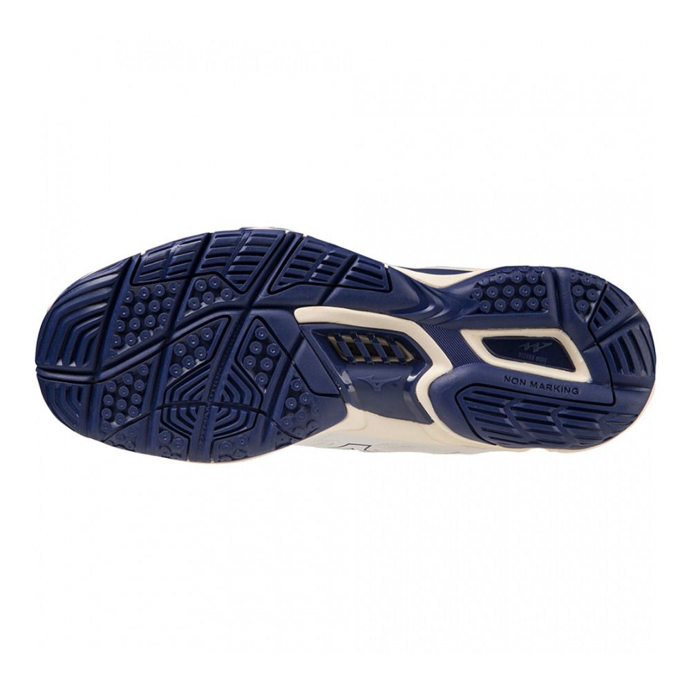 Mizuno WAVE PHANTOM 3 - Chaussures handball white/blueribbon/mp gold