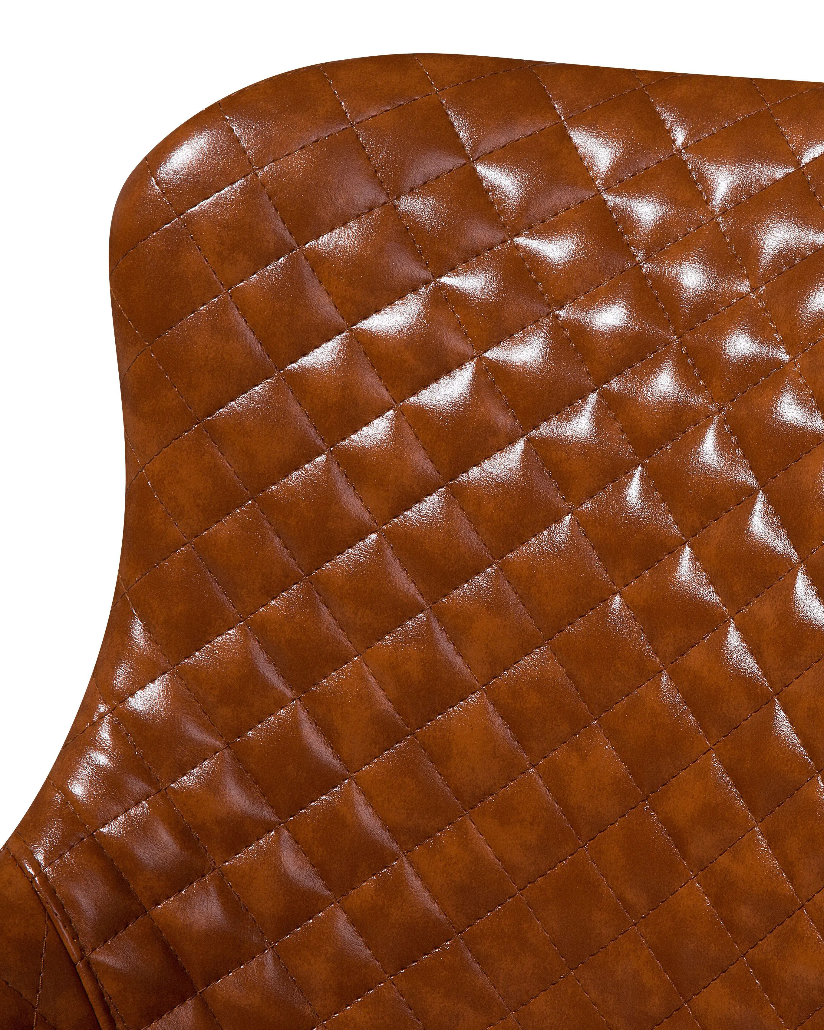 Set van 2 eetkamerstoelen SOLANO Kunstleer Goudbruin