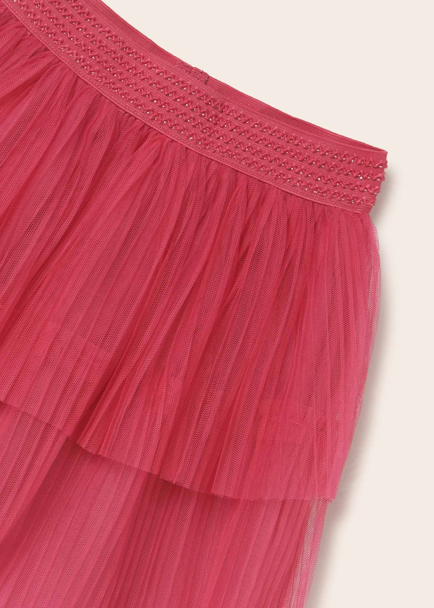 Saia de tule plissada para meninas
