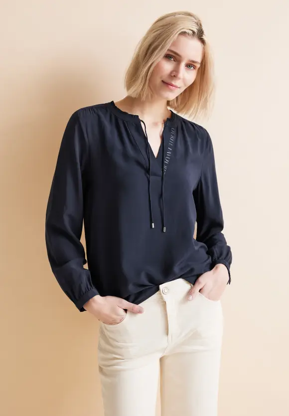 Viskose Bluse - deep blue