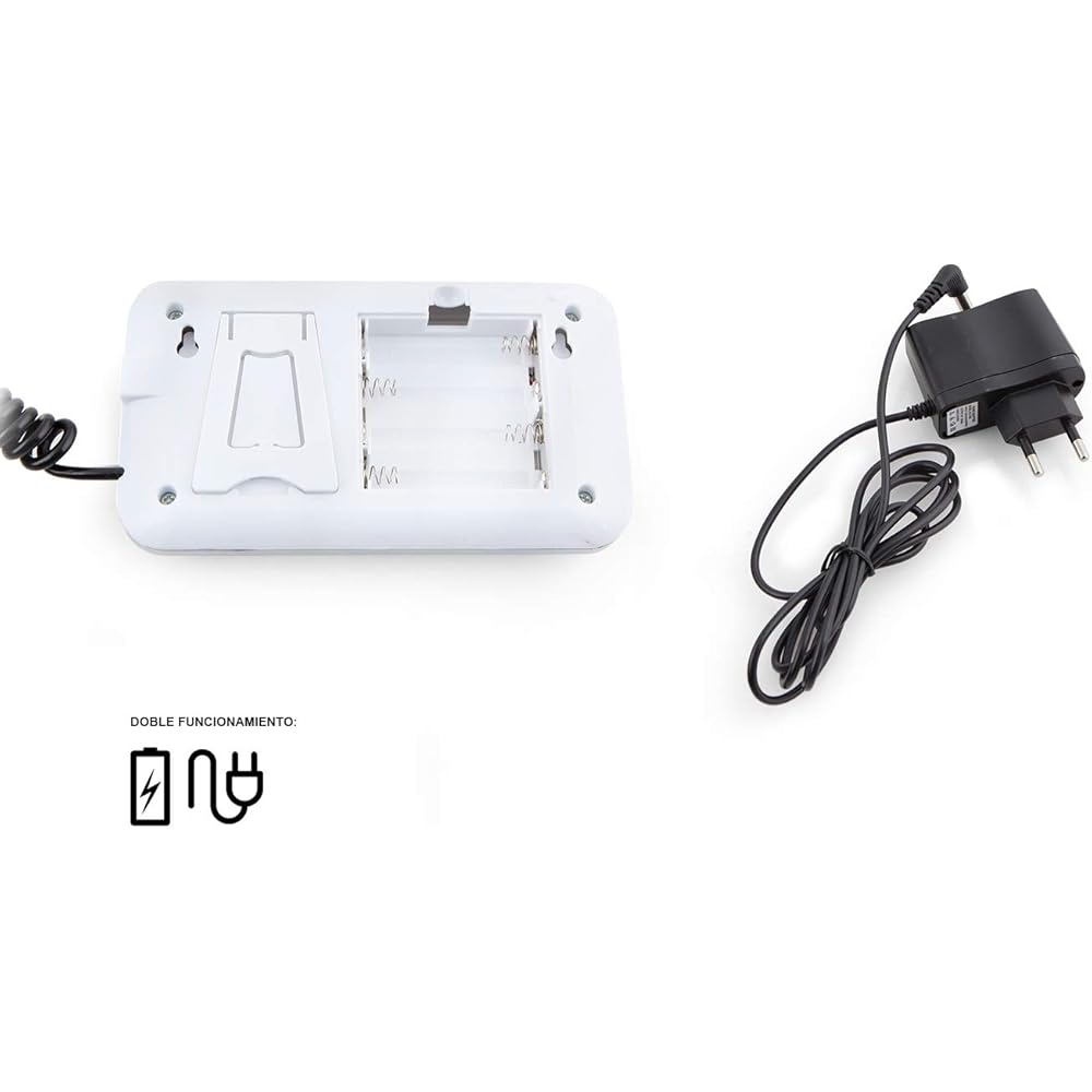 Orbegozo Pc 5500 - Balance de cuisine industrielle, capacité maximale de 200 kg, surface en acier inoxydable (39 x 31 cm), fonction tare, fonctionne sur piles et adaptateur électrique : Cuisine et Maison