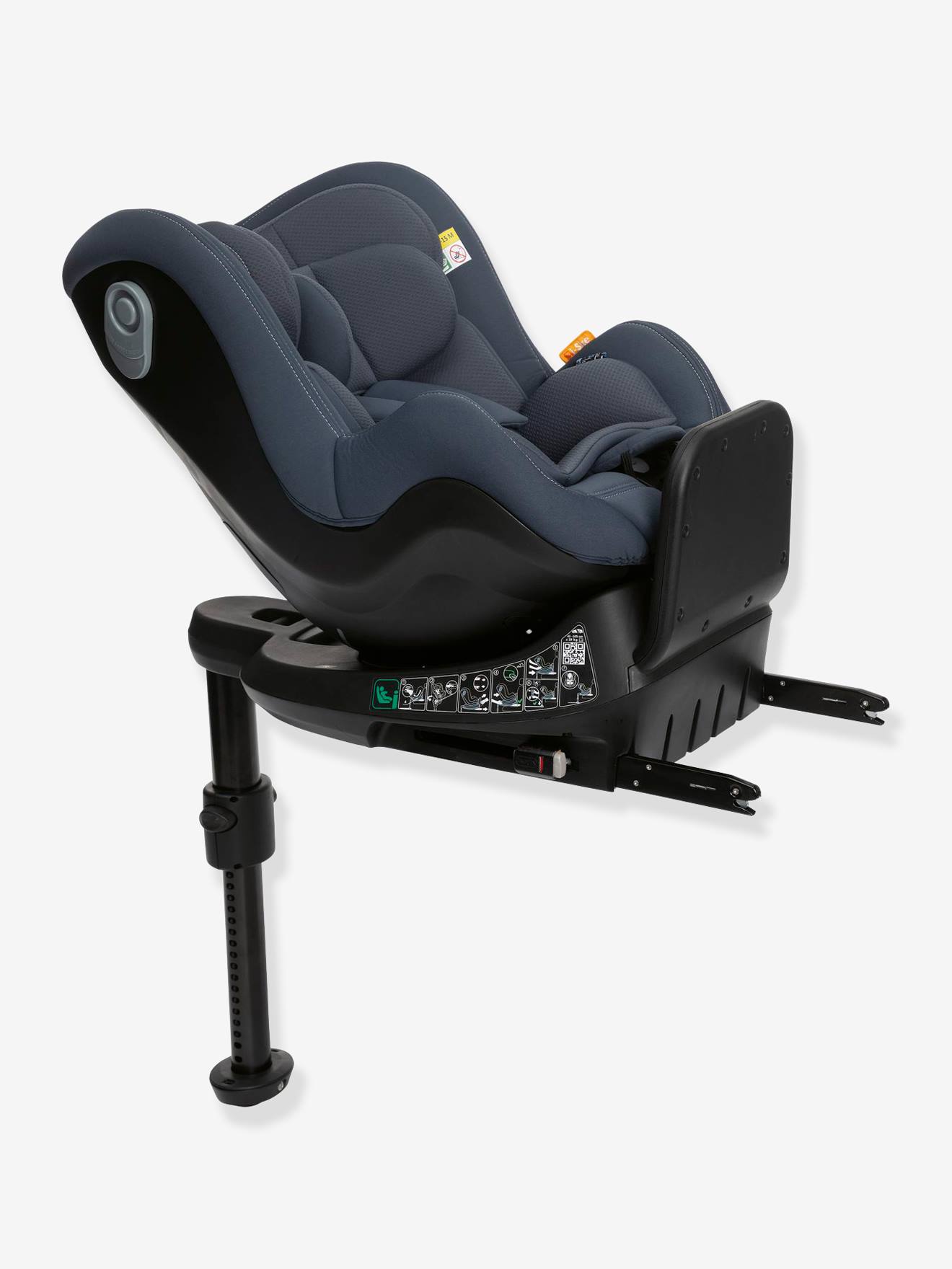Cadeira auto giratória CHICCO Seat2Fit i-Size, 45 a 105 cm, equivalente ao grupo 0+/1, cinza