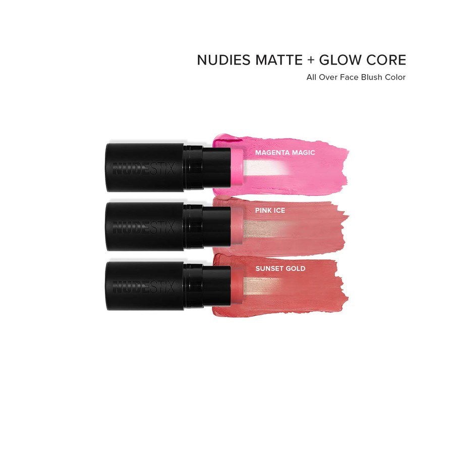 Nudestix Nudies Matte + Glow Core All Over Face Blush Color Sunset Gold 5g