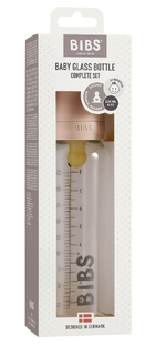 BIBS Glazen Babyfles Complete Set Blush 225 ml 1ST