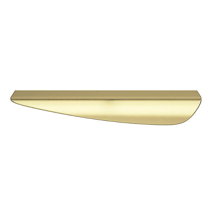 Poignée de meuble Incurvé GoodHome Mehaban effet laiton satin doré l.170mm x l.44mm x H. 18mm entraxe 128mm