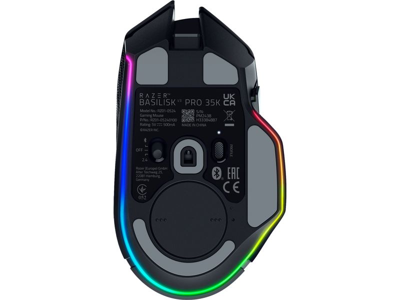 Razer Gaming-Maus Razer Basilisk V3 Pro 35k Schwarz Kabelloser ergonomischer RGB-Gaming-Maus
