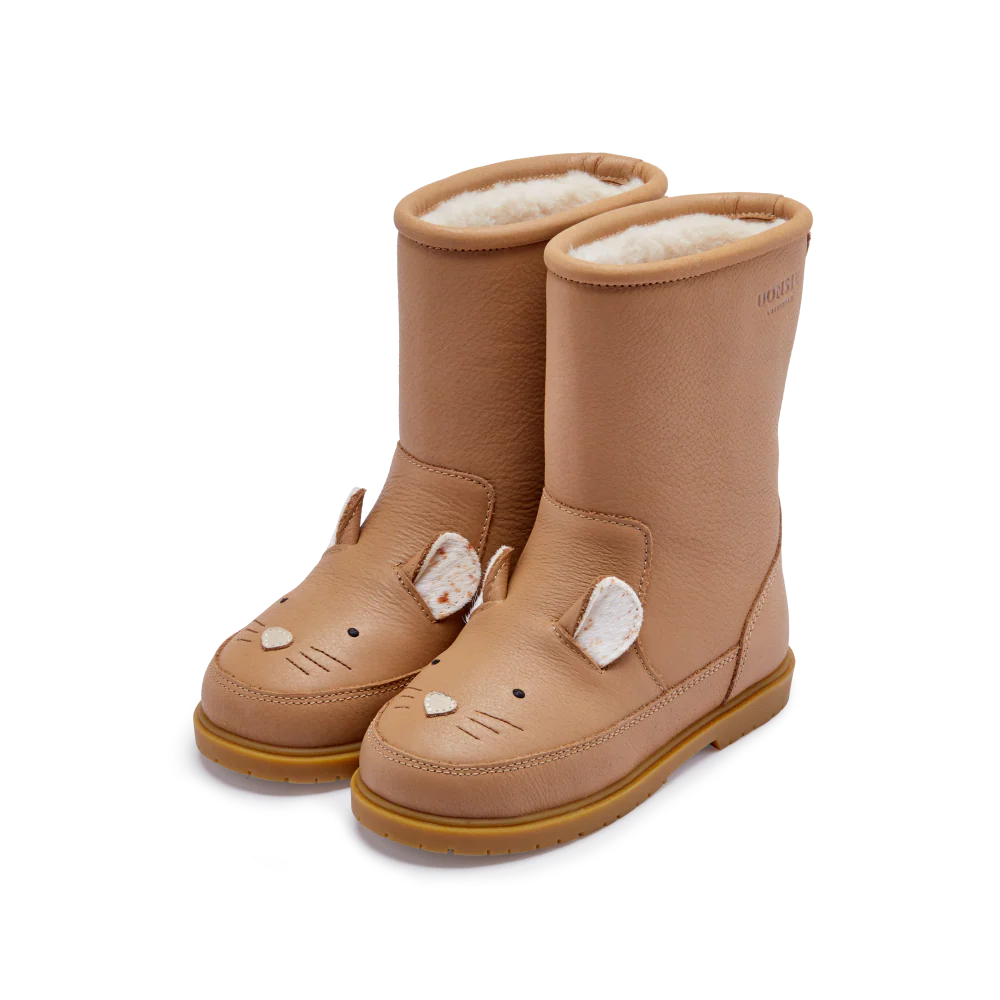 Wadudu Exclusive Boots | Mouse | Beige Leather