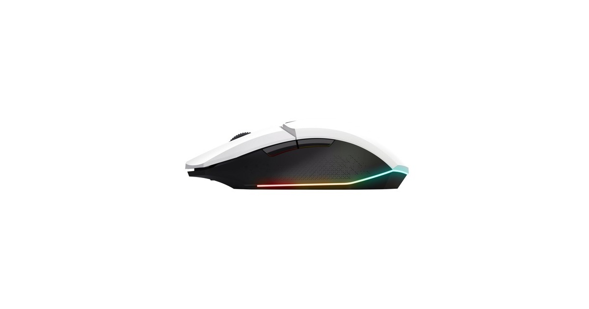 TrustGXT 110 Felox verlichte draadloze gaming muis  (Wit, RGB | 800 - 4800 dpi)