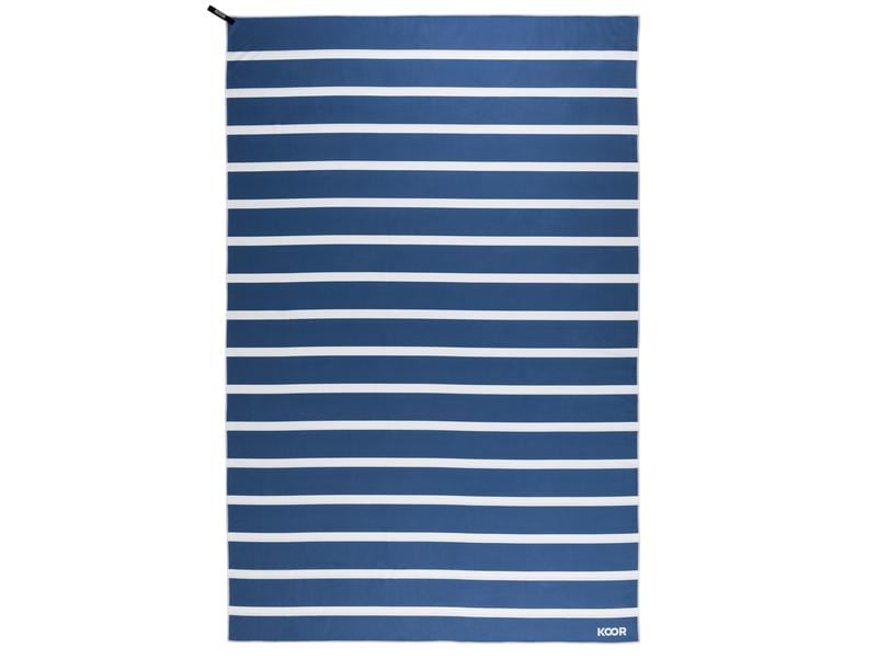 KOOR Strandtuch Stripes XXL, 130 cm x 200 cm Grosses Badetuch mit Silber-Ionen Veredelung