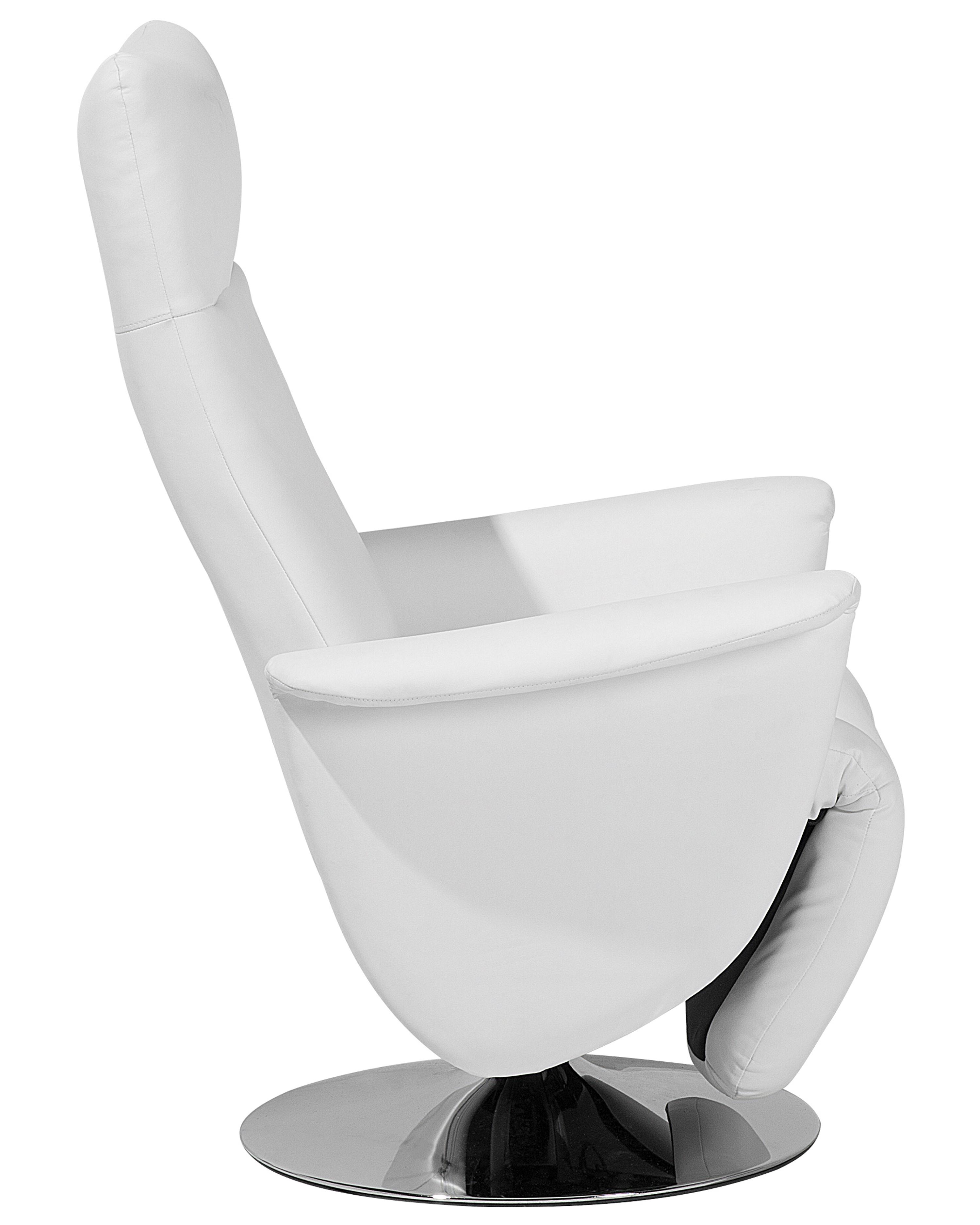Relaxfauteuil PRIME inclusief voetensteun Kunstleer Wit