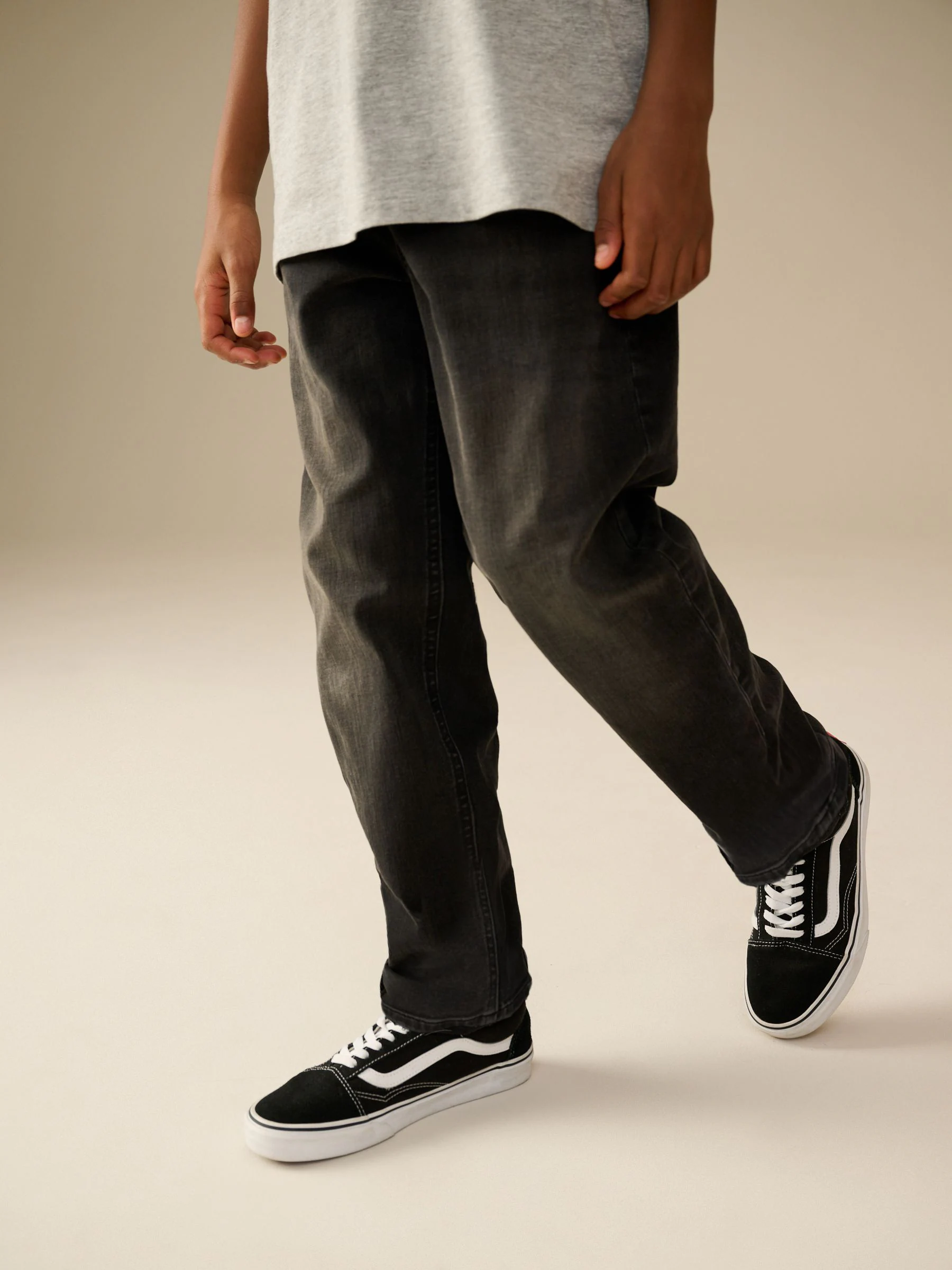 Zwarte wassing - Stretchjeans (3-17jr)