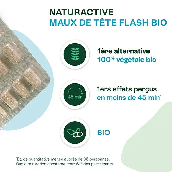 Naturative Organic Flash Headache Relief - 14 cápsulas
