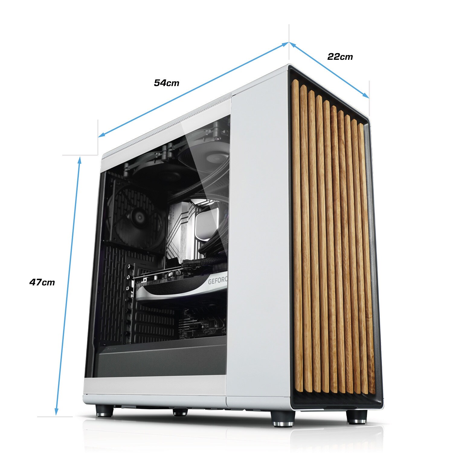 Gaming PC White Forest V AMD Ryzen 7 5700X, 32GB DDR4, NVIDIA RTX 4060 8 GB, 2TB SSD, Windows 11