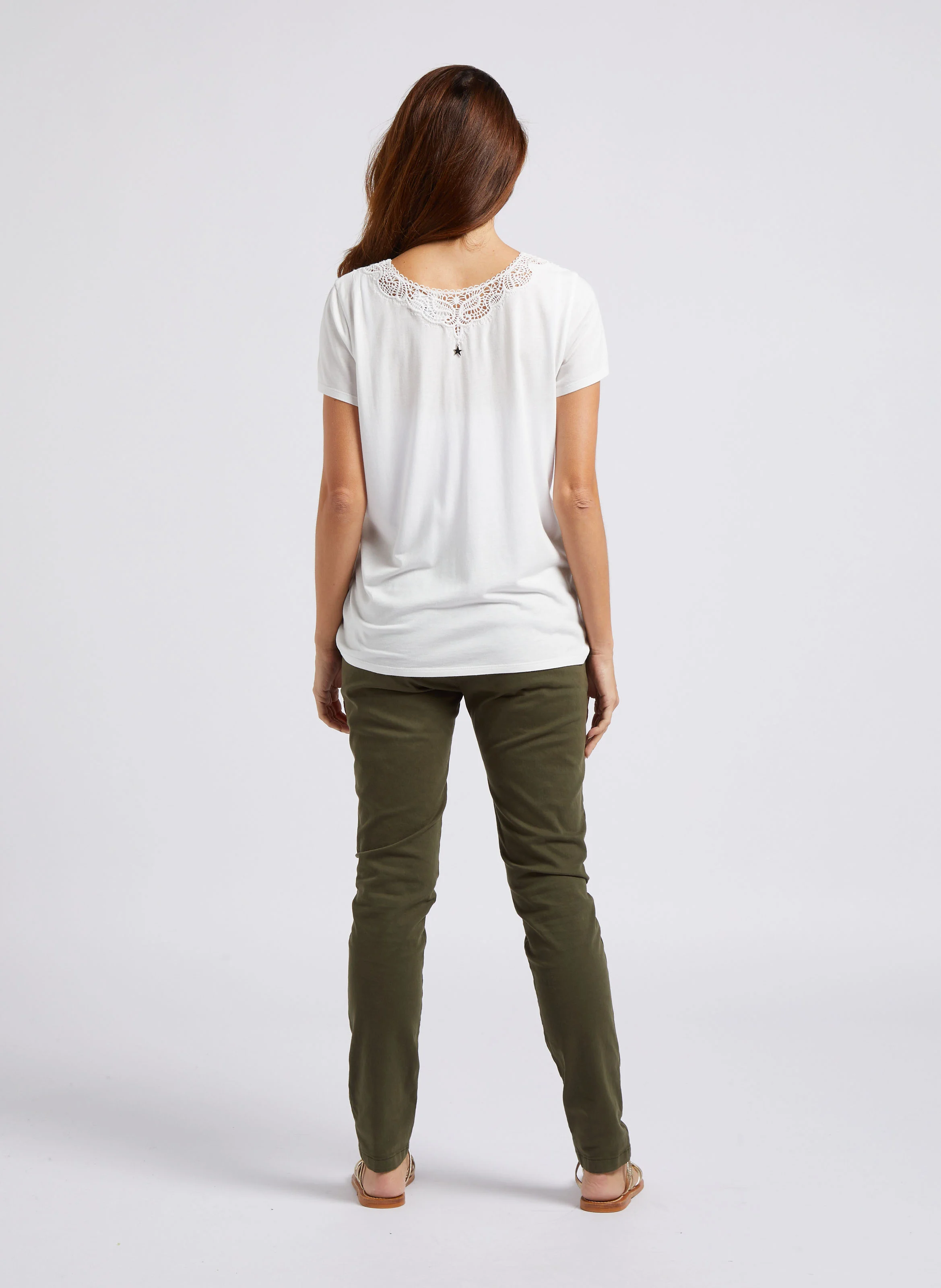 SANDY BASIC 2 - Pantalon chino en coton mélangé | Kaki