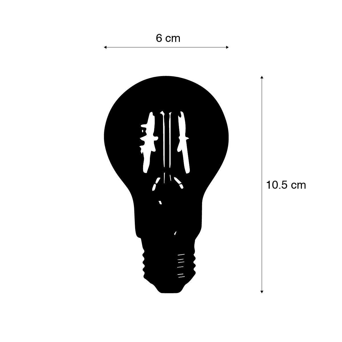 E27 LED lamp filament A60 2W 210 lm 2200K