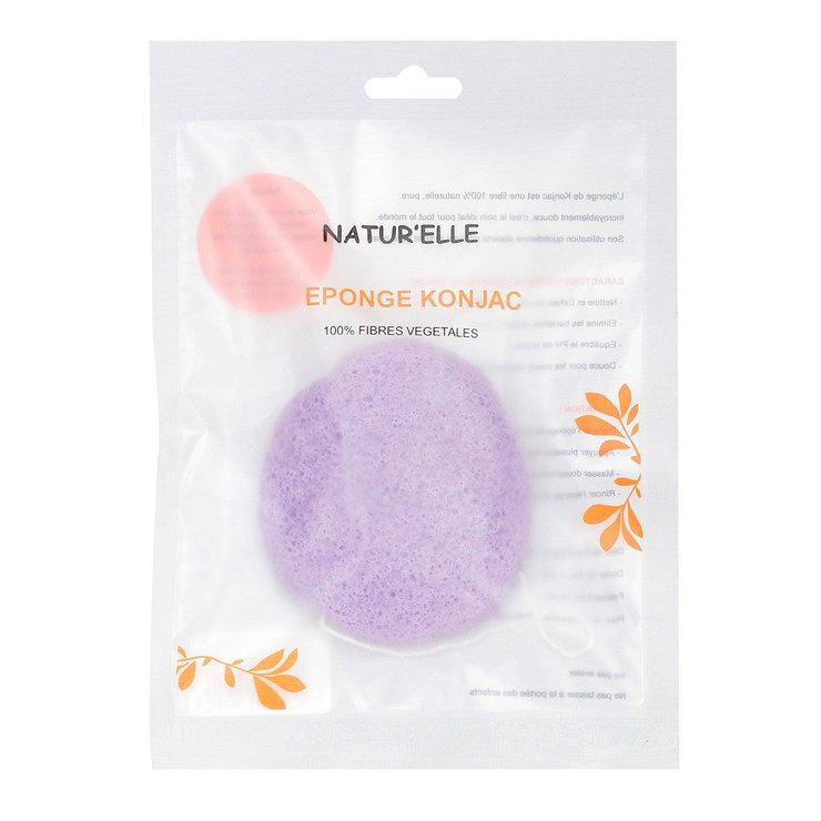 Eponge Konjac boule ronde lavande