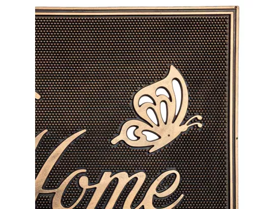 Tapis en caoutchouc avec finition cuivre noir 45x75