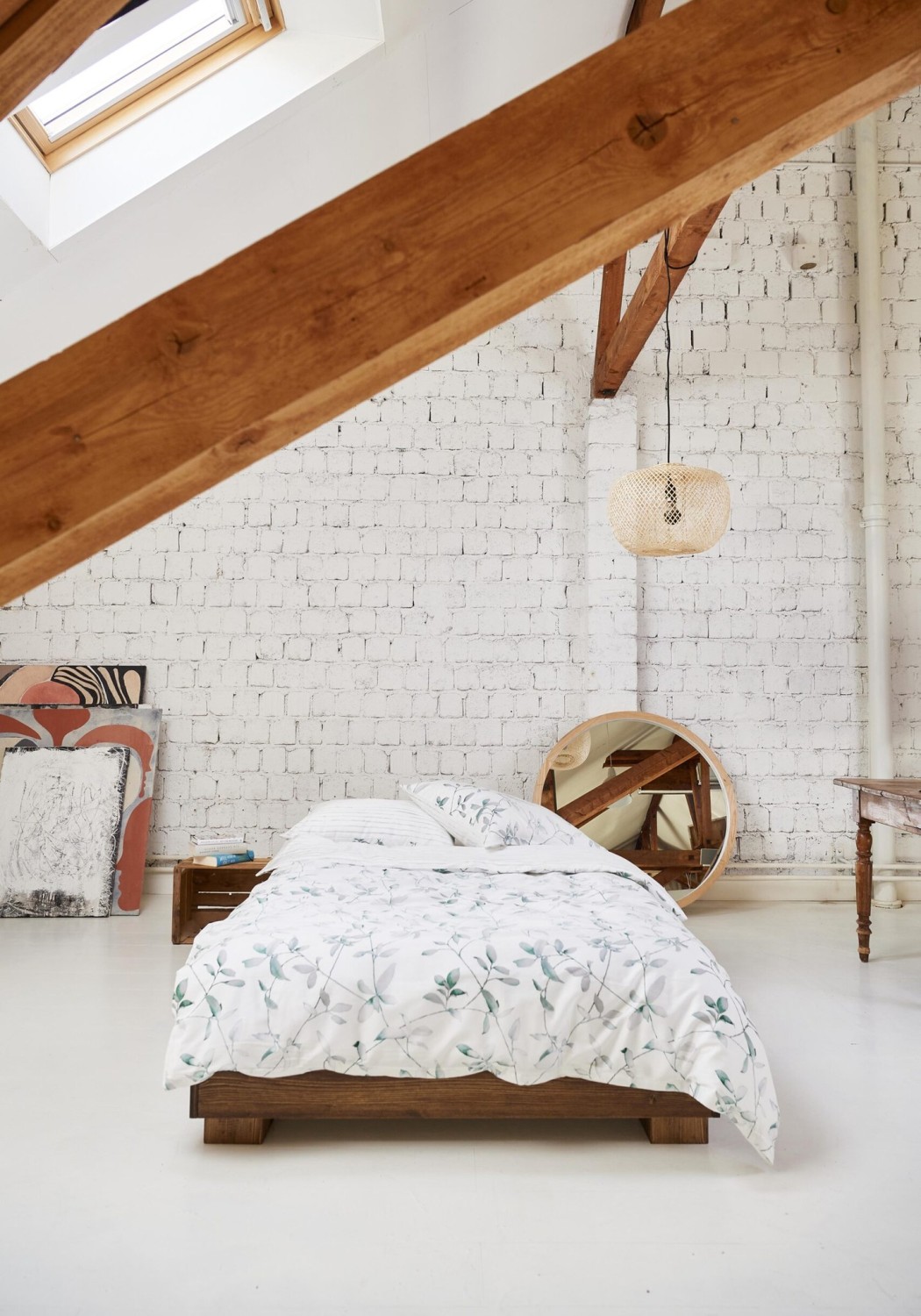 Journey Living Duvetbezug Lutry Snow/Pine Green