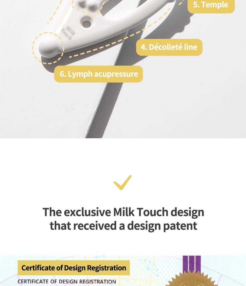 Milk Touch - Slanke keramische Gua Sha voor het gezicht - 2 kleuren