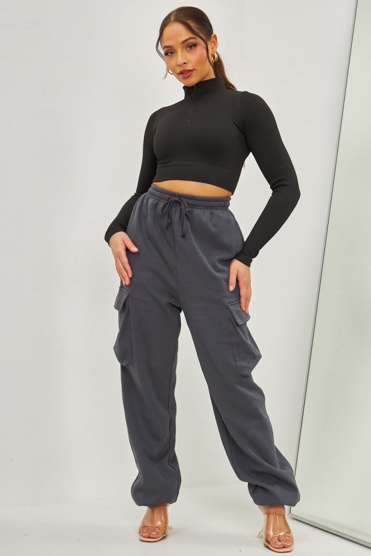 Pantalon de jogging cargo gris foncé