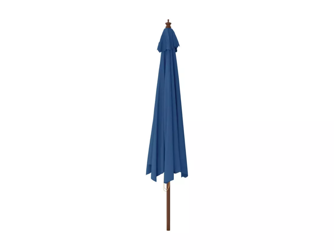 Parasol de jardin avec mât en bois bleu azuré 400x273 cm