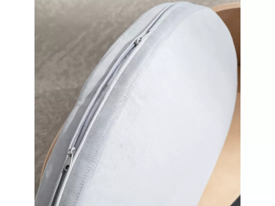 Panier gris clair pour chien et chat. lit pour animaux en bois