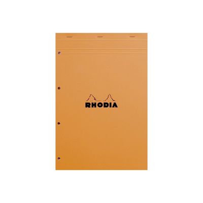 Rhodia Basics - Bloc notes - A4 + - 160 pages - petits carreaux - 80g - perforé