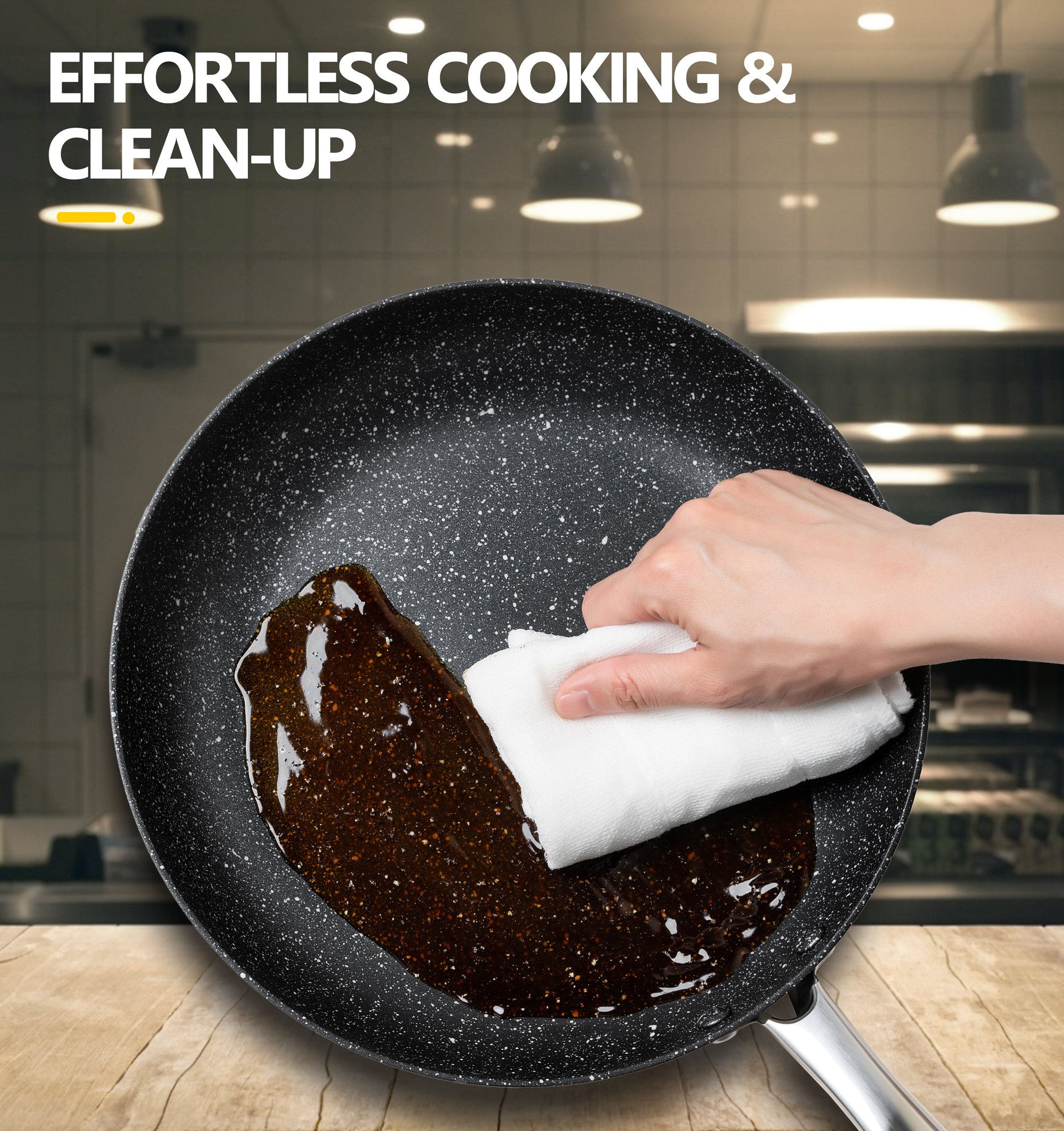 MICHELANGELO Hard Anodized Frying Pans Nonstick with Lid, 9.5