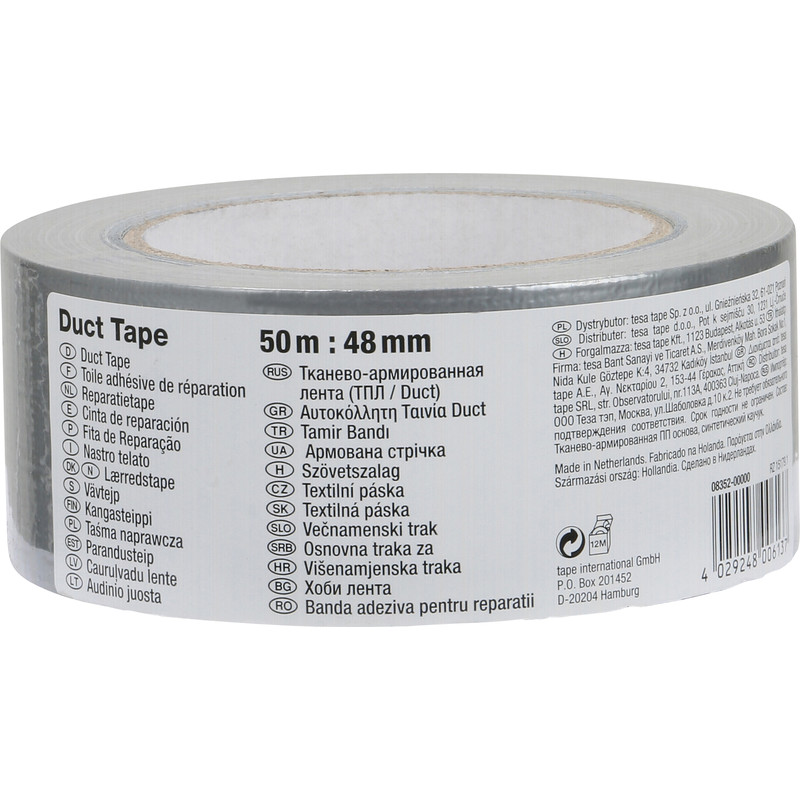 Duct tape hotmelt Zilver 48mmx50m