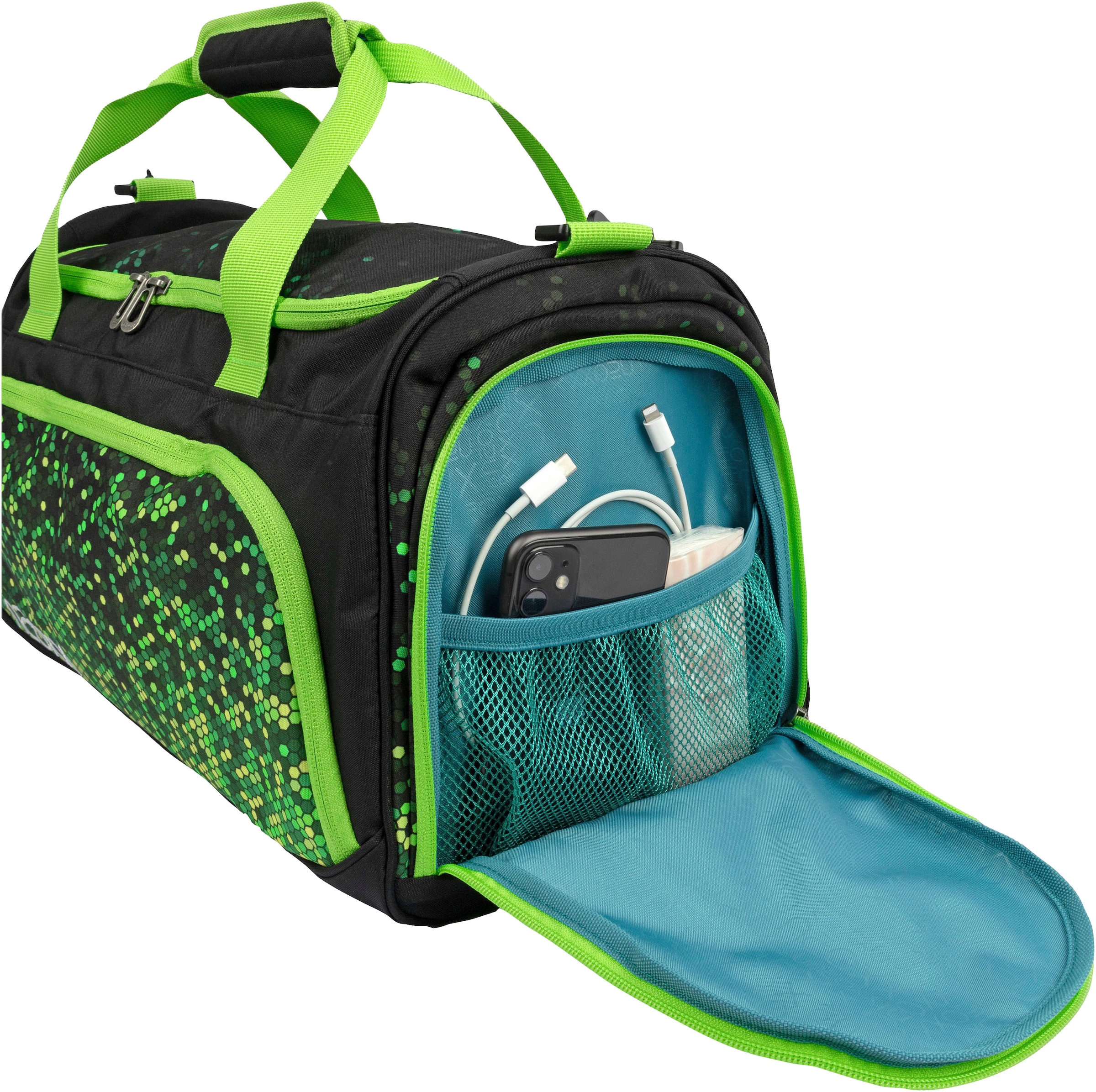 neoxx Sporttasche »Move, Pixel in my mind« teilweise aus recyceltem Material