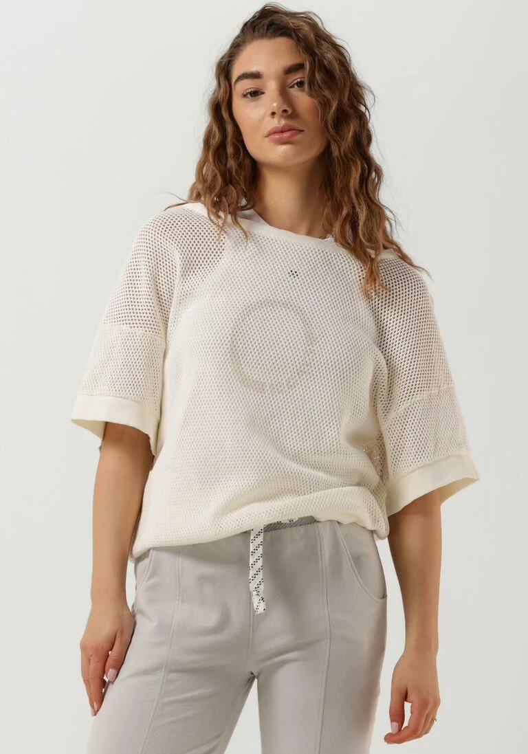 10DAYS ecru 10days t-shirt mesh tee