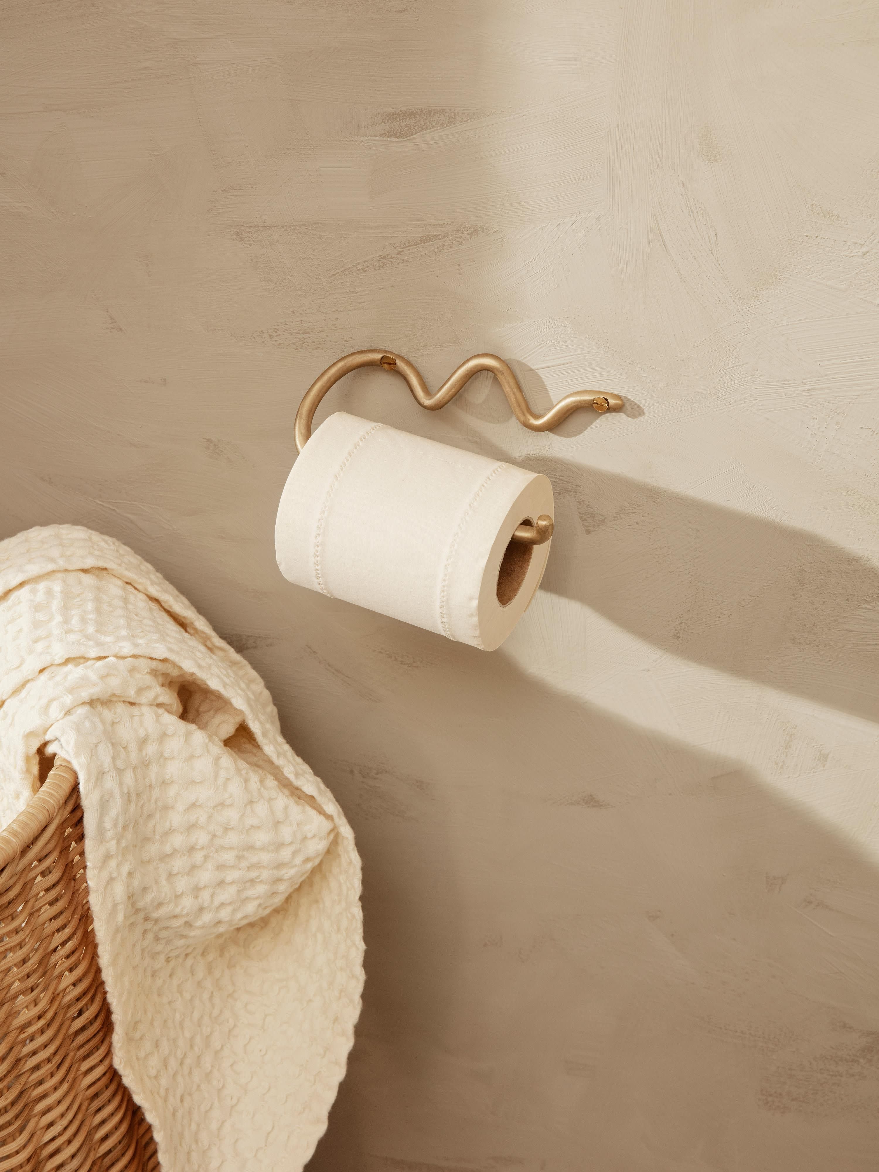 Handgemaakte metalen wandtoiletrolhouder Curvature