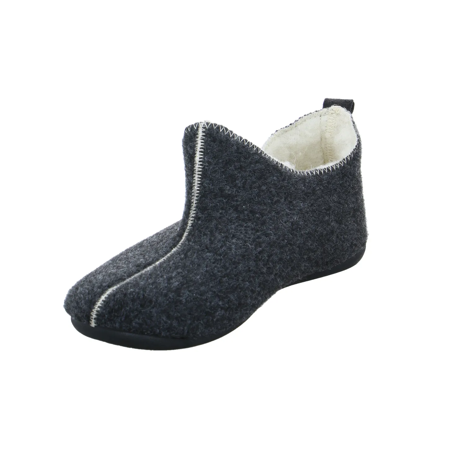 VAN DER LAAN Winter-Hausschuhe Grau Textil
