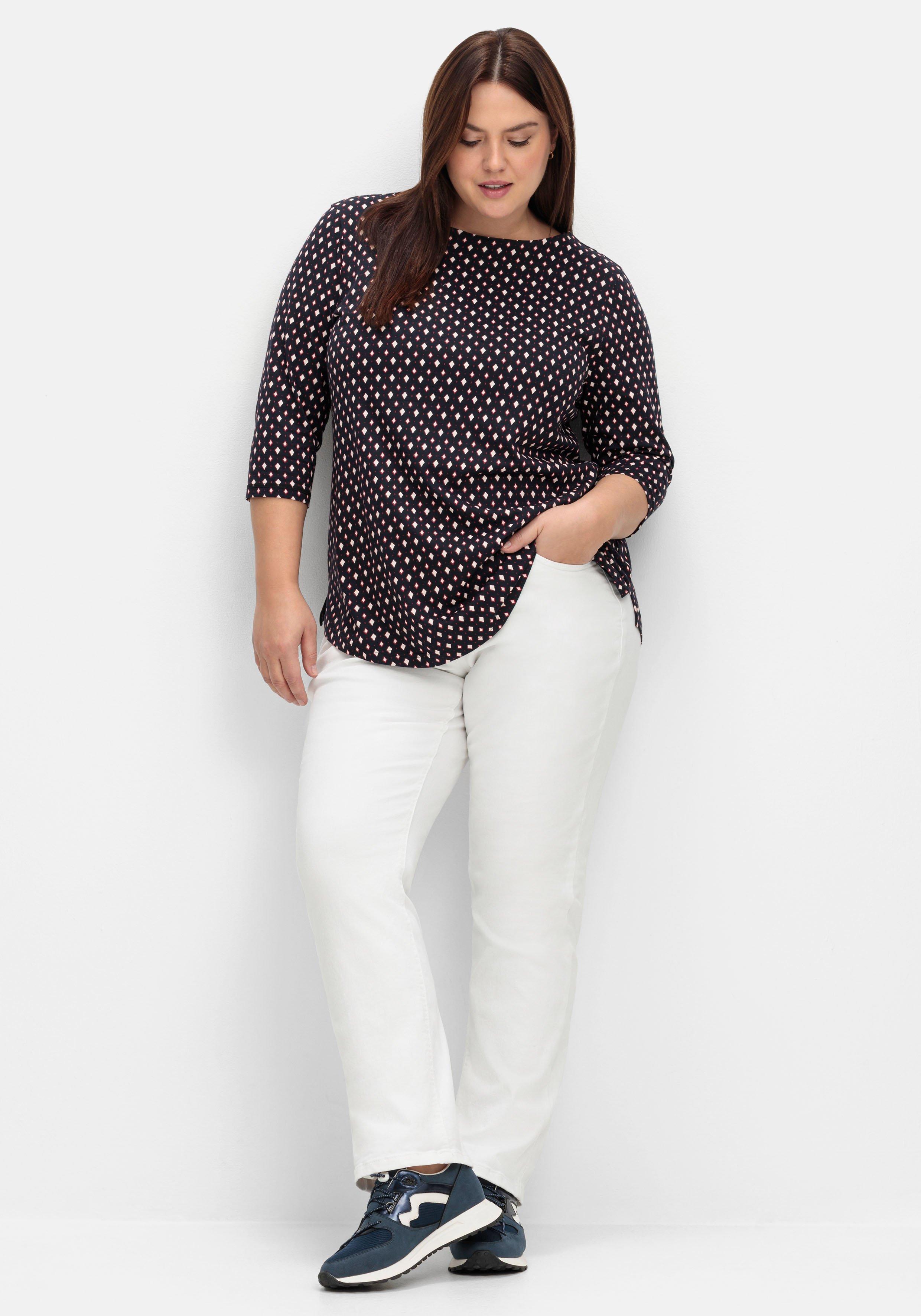 Shirt mit 3/4-Arm und grafischem Minimalprint