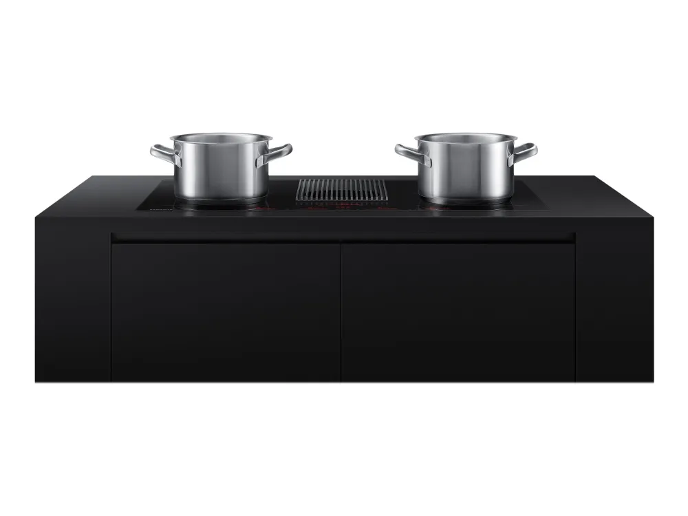Samsung NZ84T9747VK - Induktions kogeplade - 4 plader - Niche - bredde: 80.7 cm - dybde: 49.2 cm - Klasse A  - sort med downdraft-udstødning