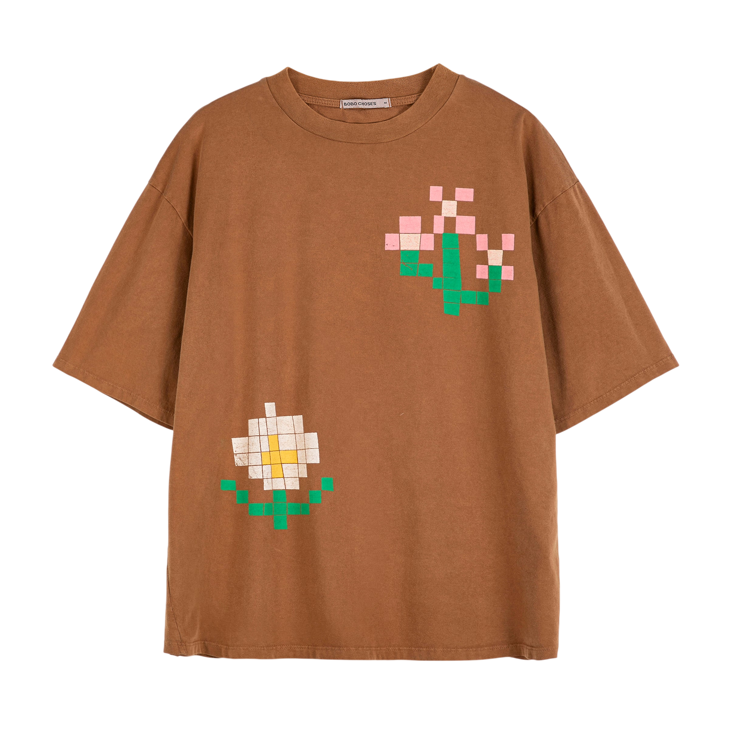 Adult T-Shirt Pixel Flowers