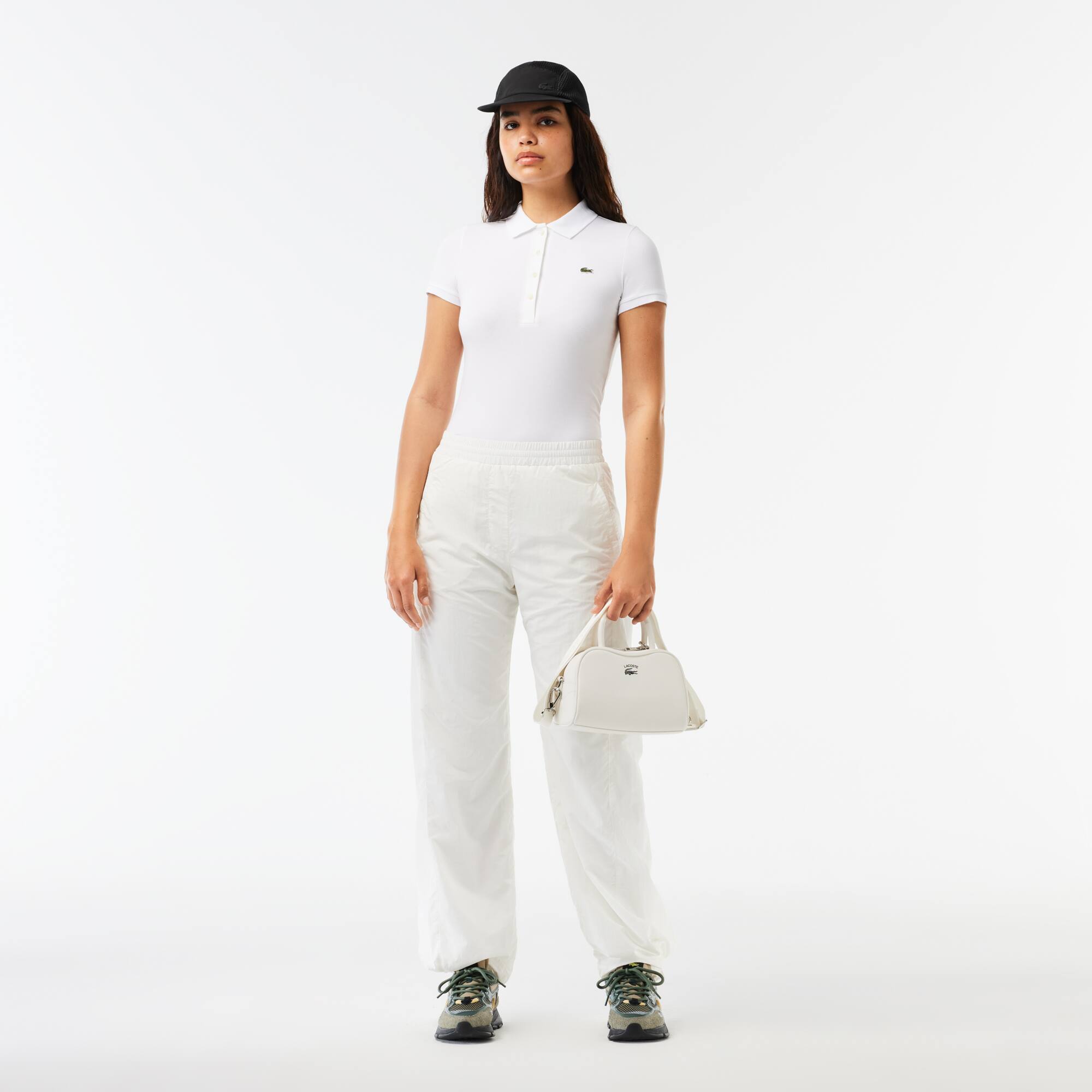 Pantalon de survêtement Sportsuit jambe large en nylon Pantalons de survêtement - Blanc - Lacoste - Femme