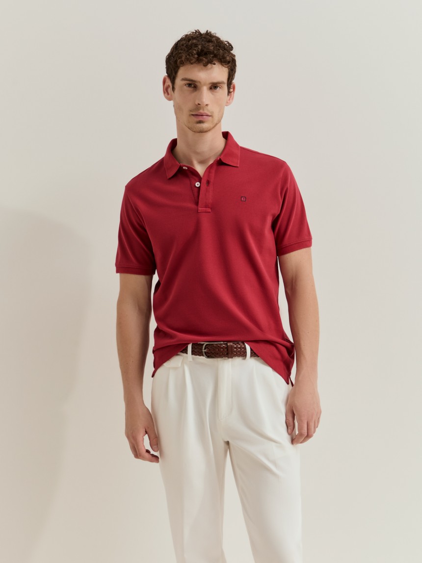 Polo piqué regular fit de algodão