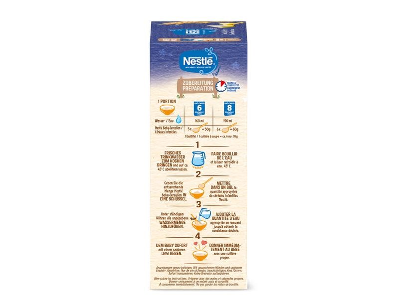 NESTLE Milchbrei Baby Cereals Pyjama Banane Apfel Hafer 450 Getreidebeikost